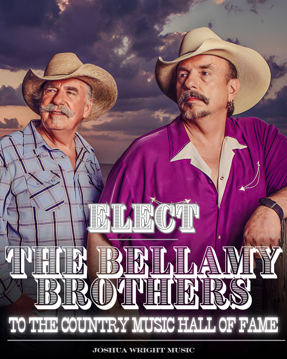 Elect The @BellamyBrothers to the @countrymusichof!

🙌🙌🙌

#TheBellamyBrothers #BellamyBrothers #CountryMusic #CountryMusicHistory #RealCountryMusic #CountryMusicHallOfFame #CountryMusicHOF #CMHOF