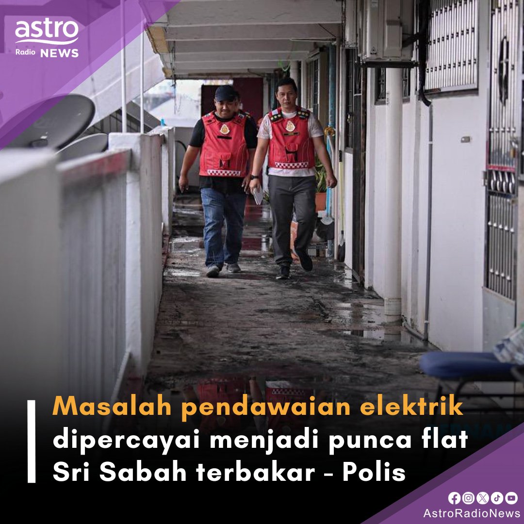 #Bomba KL tubuh pasukan khas untuk periksa semua flat #DBKL.

Ia susulan kejadian kebakaran di tingkat 17, sebuah blok di Flat Sri Sabah di #Cheras kelmarin yang memusnah 5 unit rumah.

Berita lanjut: rb.gy/3wveer

#FlatSriSabah #AstroRadioNews