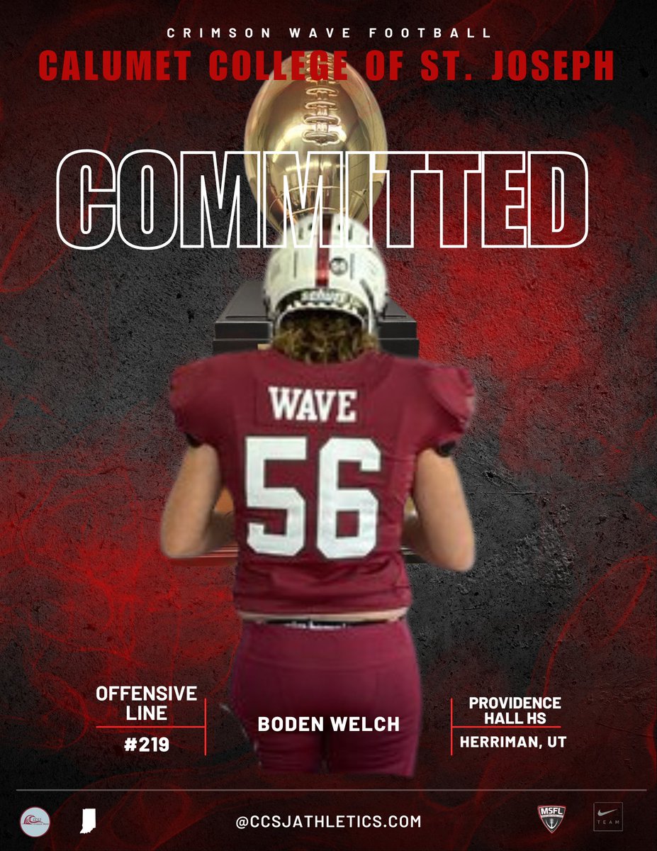 I am extremely blessed and excited to announce my commitment to further my academic and football Career at <a href="/CCSJsprint/">Calumet College of St. Joseph Sprint Football</a>. Thank you so much for this opportunity @CCSJFBRecruits <a href="/CoachZackJ74/">Coach Zack Jennings Sr.✝🇺🇸🏈</a> <a href="/CoachJayNovak/">Coach Novak</a> <a href="/CCSJAthletics/">Crimson Wave</a> <a href="/CCSJWave/">Calumet College of St. Joseph</a> <a href="/d50fonua/">Daniel Fonua</a>