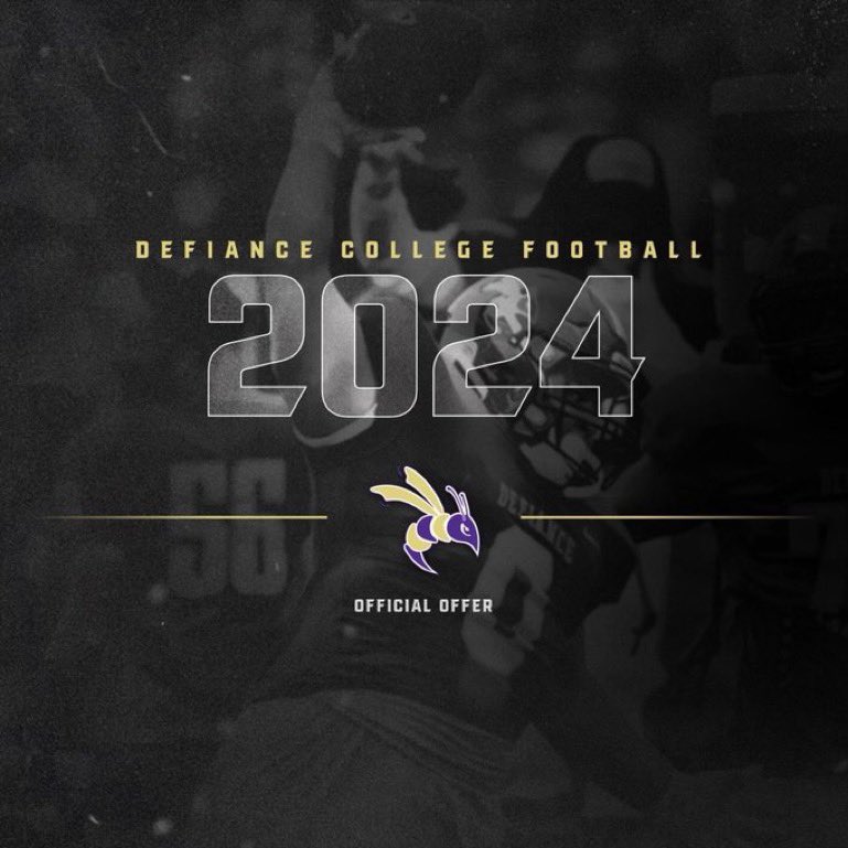 Blessed to receive an offer from Defiance College! <a href="/CoachD_Bled/">Devin Bledsoe</a> <a href="/CoachSTreadwell/">Spencer Treadwell</a> <a href="/JWebb39/">Joseph Webb</a> <a href="/Coach_Nickell/">Bill Nickell</a> <a href="/DefiCollegeFB/">Defiance College Football</a> <a href="/LeoLionFootball/">Leo Lions Football</a> <a href="/JonnyZolnik/">Coach Z</a> <a href="/liviburger48/">Rob Livingston</a>