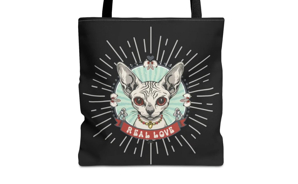 #Cat Lovers Gift #ToteBag , #Sphynx Cat, Cat Mom Gift, Sphynx Cat #giftideas , Real Cat Love Tote, Cat mom Gift, Cat #hairless cat breed real love cats 856happy.etsy.com/listing/167371…