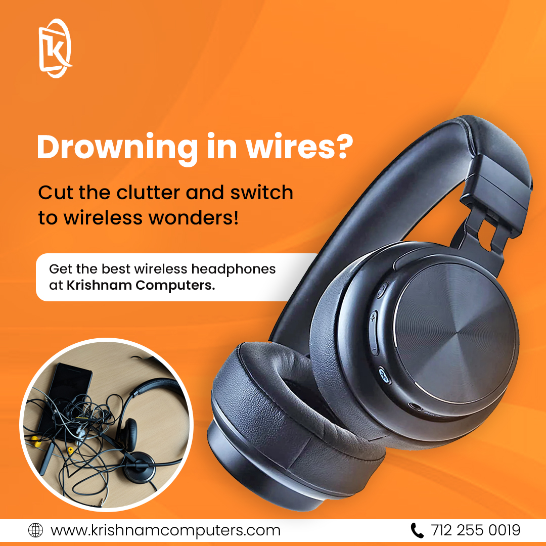 KrishnamCompNgp's tweet photo. Get an escape from the chaos of wires and immerse in a world of seamless connectivity with Krishnam's finest wireless headphones. Step into a wireless realm where your sound journey knows no bounds. Get your today🎧
.
.
.
#wireless #bluetoothspeaker #TechTrends #WorldRadioDay https://t.co/ri4UFpaSdz