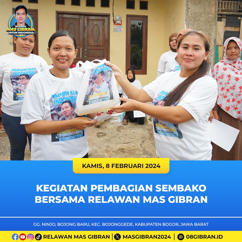 masgibran_id's tweet photo. Di setiap langkah bersama relawan Mas Gibran, tercipta ikatan kebersamaan yang menguatkan hati dan menghangatkan jiwa.

#RelawanMasGibran
#MasGibranUntukIndonesia
#gibranrakabumingraka
#prabowogibran
#prabowo
#gibran https://t.co/GsCzH5v5tY