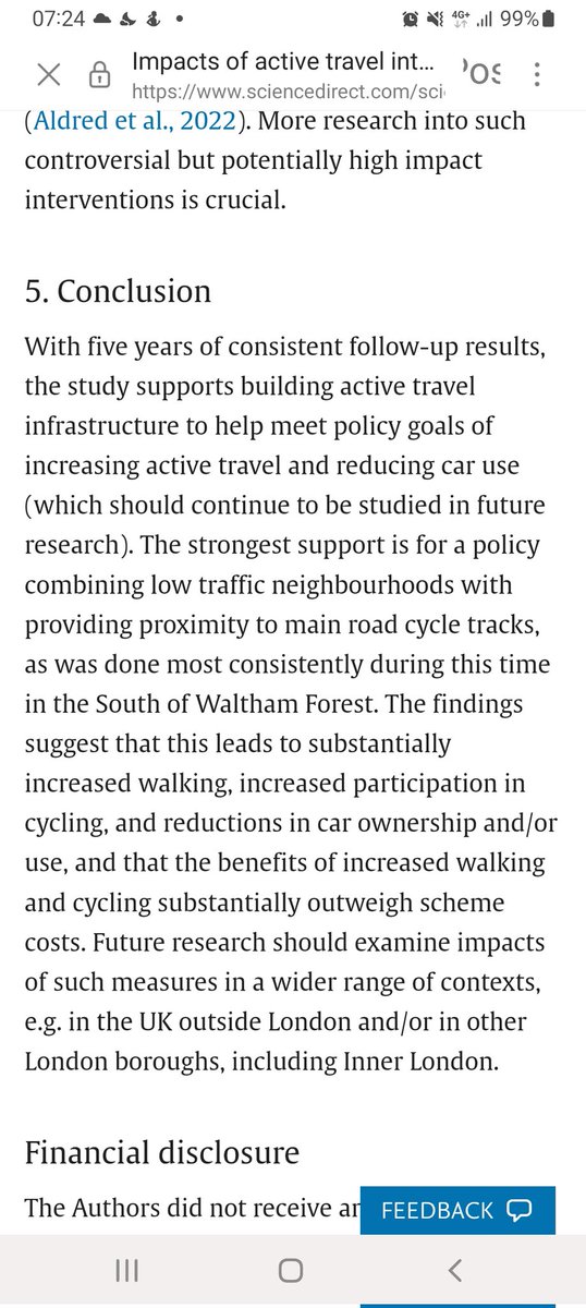 Fascinating research from @RachelAldred et al on the impact of the original #MiniHolland funding, as @wfcouncil celebrates the 10yr Anniversary of our #MiniHolland #Enjoy work. #BuildItAndTheyWillCome. @WeSupportWFMH @HSscorecard @_wearepossible @WFLabourParty @LabourCllrs