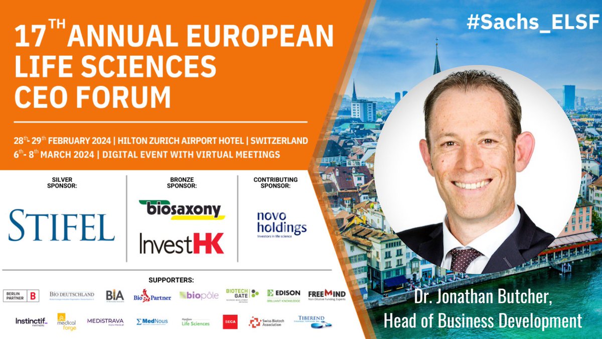 BioVersys (@bioversys) on Twitter photo Meet Jonathan Butcher at the European Life Sciences CEO Forum, Feb 28th-29th, 2024, Hilton Zurich, to dive into innovative AMR solutions! 🚀 Explore investment/collab opportunities with us. Book your slot via one-to-one or ir@bioversys.com. #AMRInnovation #LifeSciences #BioVersys Meet Jonathan Butcher at the European Life Sciences CEO Forum, Feb 28th-29th, 2024, Hilton Zurich, to dive into innovative AMR solutions! 🚀 Explore investment/collab opportunities with us. Book your slot via one-to-one or ir@bioversys.com. #AMRInnovation #LifeSciences #BioVersys