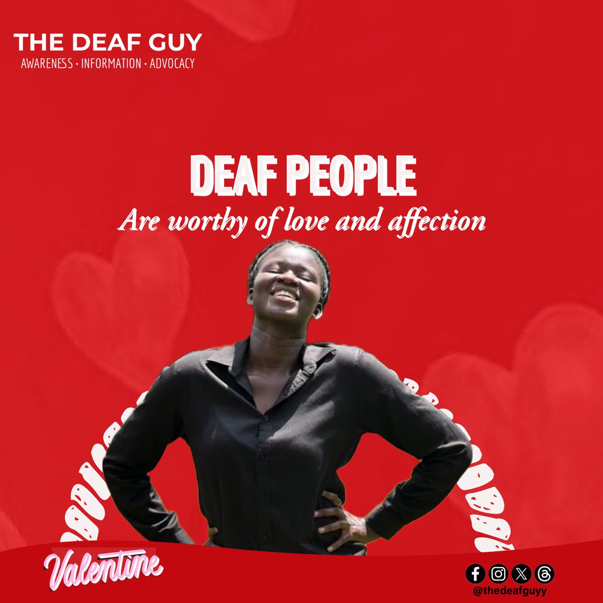 BREAKING NEWS!

This might shock a few people but Deaf and Hard of Hearing are capable of and worthy of love!

Some societies perceive people with hearing loss as being subhuman, depriving us of the right to enjoy life to its fullest

Do not be that person

#bachelor #valentines