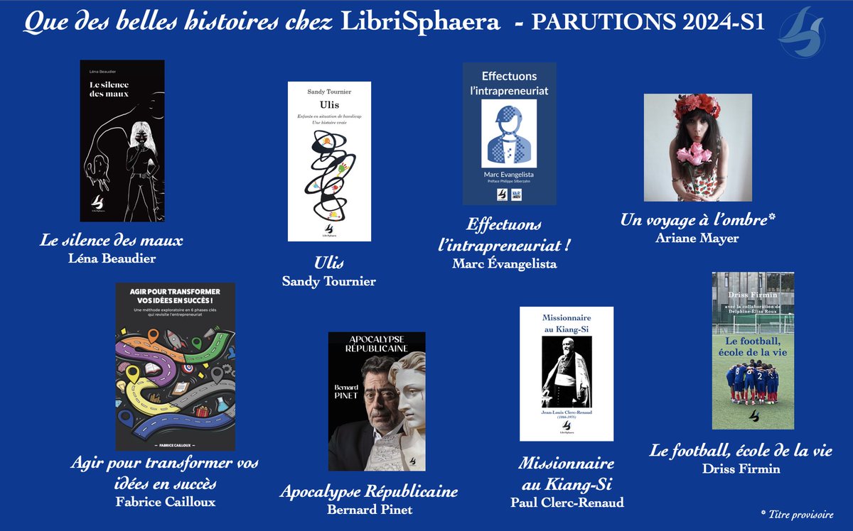 PhFouchard's tweet photo. ❇️CATALOGUE 2024_S1❇️
📕LibriSphaera Maison d'édition, #librisphaera choisis ses auteurs pour prolonger leur création dans la matière du livre.

📕Retrouvez tous nos titres 👇
🔀 En vente sur commande dans toutes les LIBRAIRIES et dans la iBOUTIQUE 👇🏼
https://t.co/6tSWHAodmu https://t.co/TCcdmE42vz