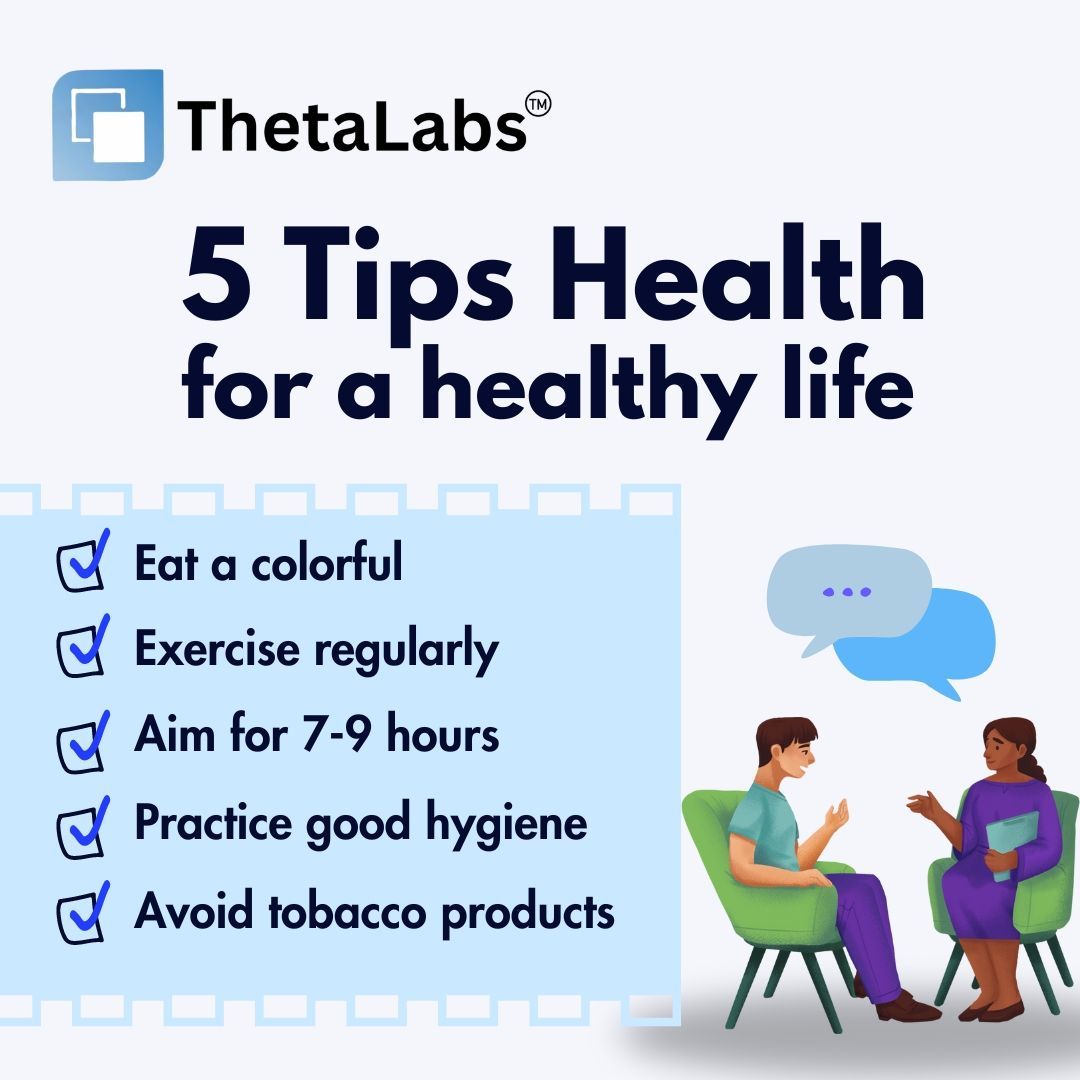 thetalabsai's tweet image. Looking to improve your overall well-being? Check out these 5 tips for a healthier lifestyle! 
#primaryhealthcare #thetalabs #health #healthylifestyle