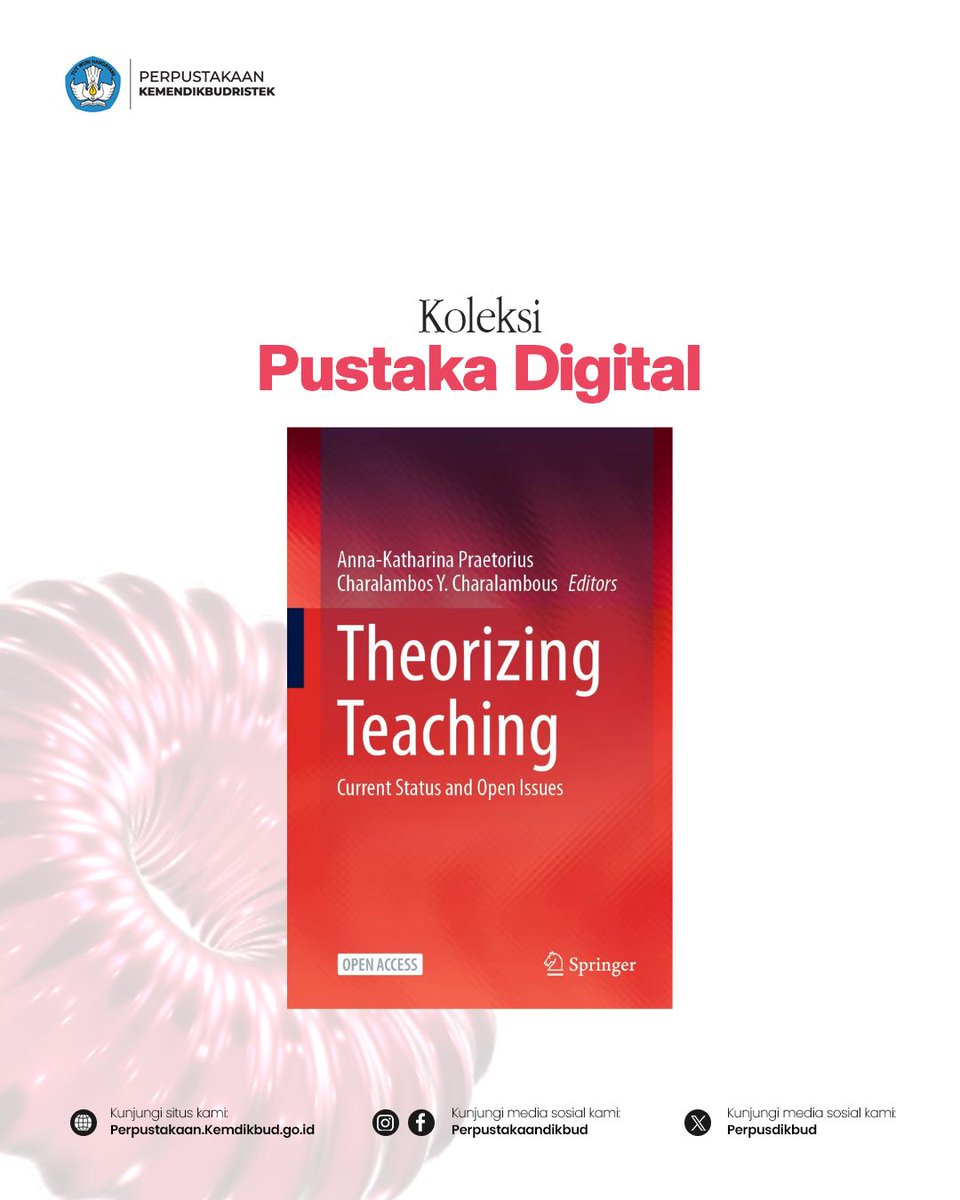 perpusdikdasmen's tweet photo. The book discusses promising ways to measure and compare effective teaching behaviour from classical test theory (CTT) as well as item response theory (IRT) perspectives.
Selengkapnya di  https://t.co/2dpn5SzPRi ya Sahabat.
#MerdekaBelajar
#PustakaDigital
#Perpusdikbud https://t.co/pJaKEDGb90