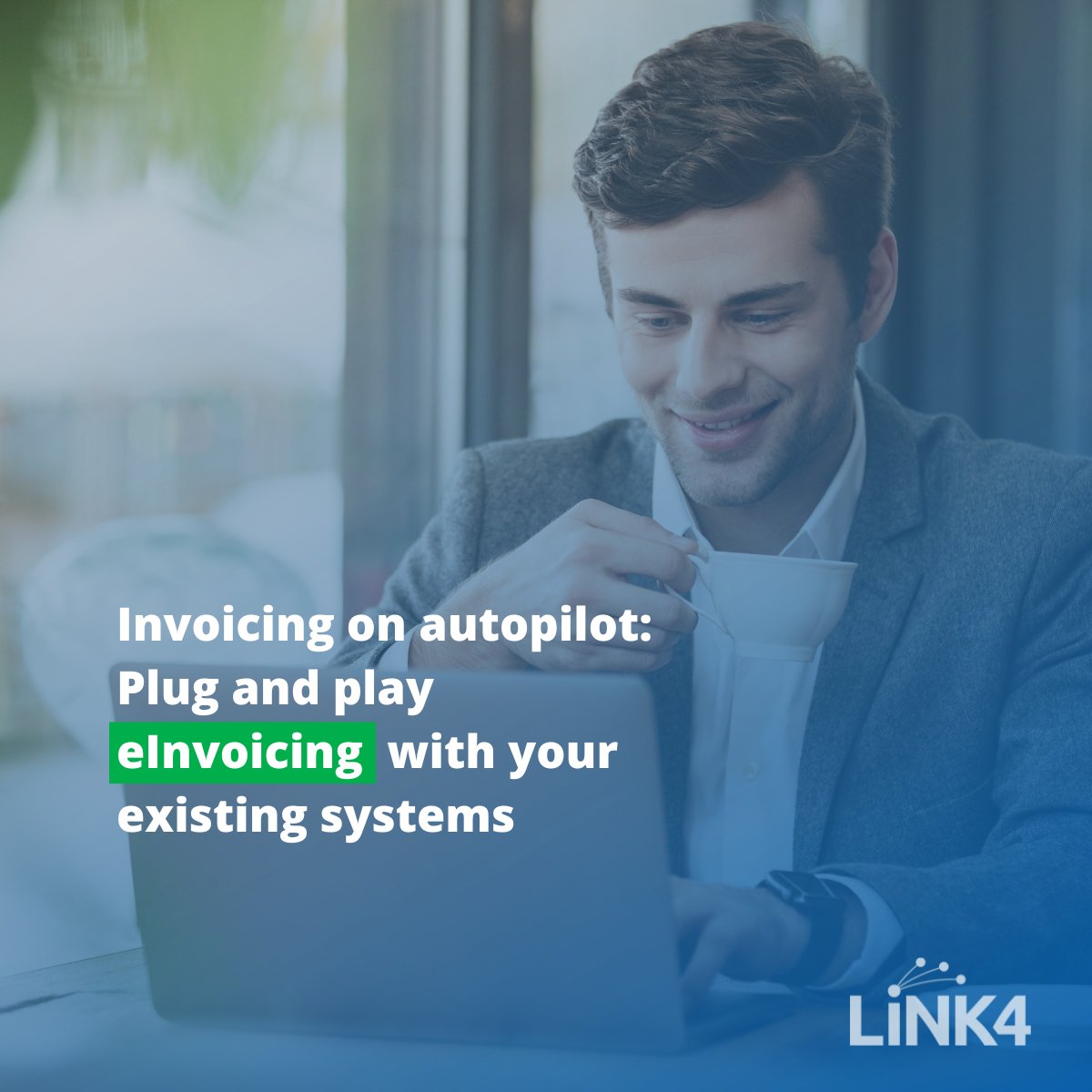 eInvoicing automates &amp; streamlines your invoicing, sending them directly to your customers systems securely &amp; fast. Integrates seamlessly with your accounting system, so it's easy to get started. zurl.co/6IBr 

#Link4 #eInvoicing #FutureofFinance