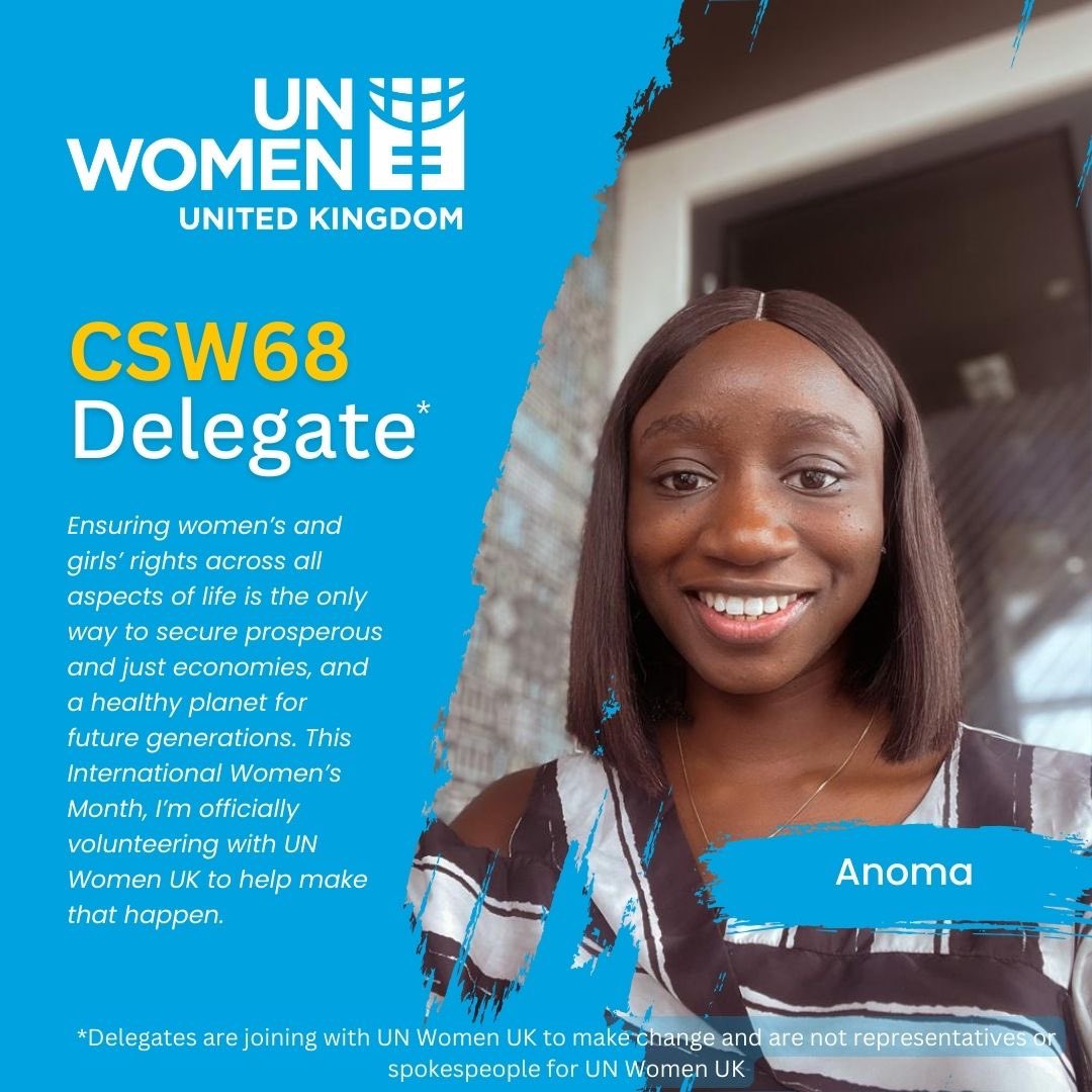 I am super excited to announce that I have been accepted as a UN Women UK delegate for the UN Commission on the Status of Women. This year’s theme is “Count Her In: Invest in Women. Accelerate Progress.” Thank you @unwomenuk for this opportunity, 🚀.