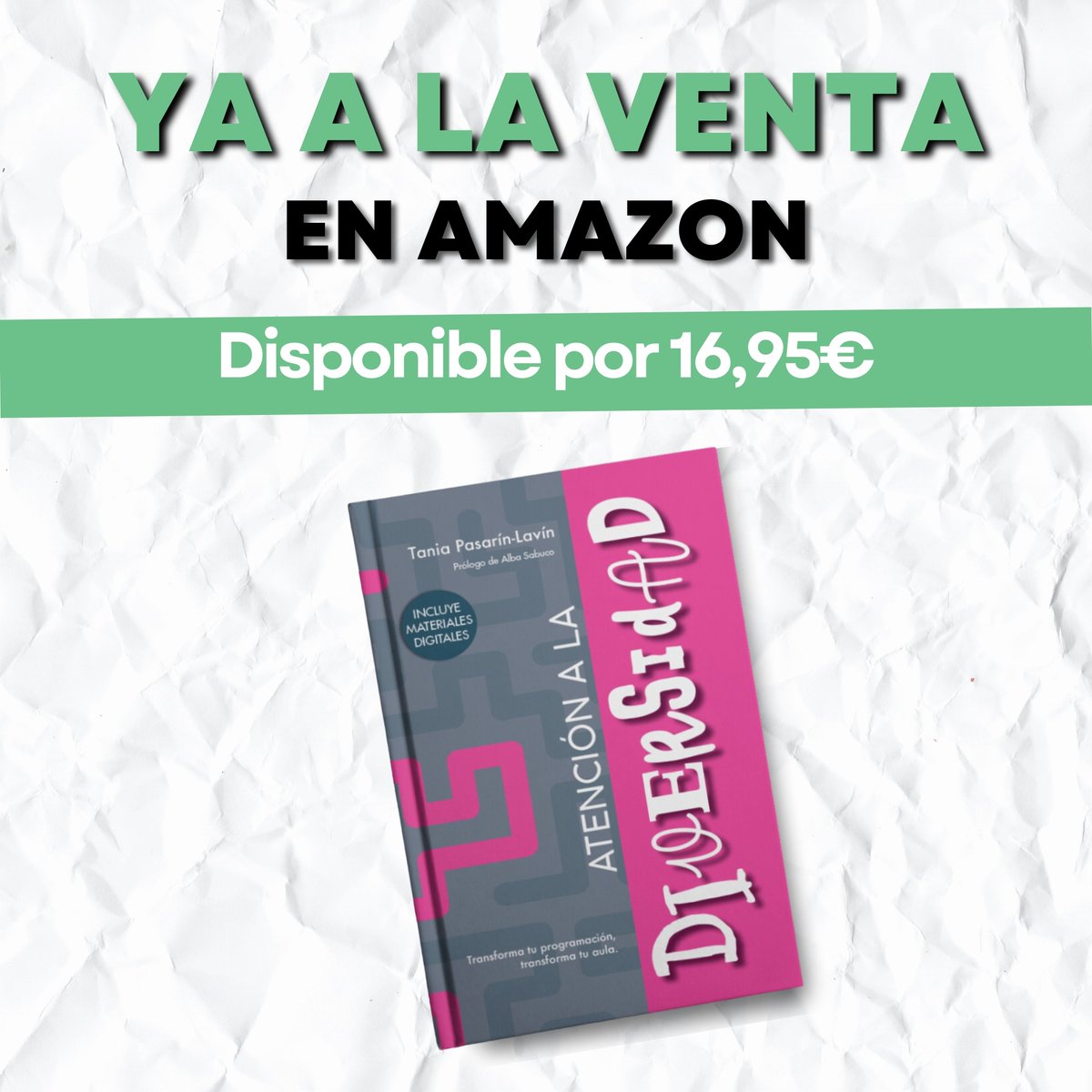 Ya está aquí mi segundo bebé. Qué alegría poder aportar a la educación inclusiva: programación, agrupamientos flexibles, evaluación, accesibilidad universal, DUA, metodologías activas e inclusivas y descargables digitales para aplicar de manera práctica amzn.to/489KbNr