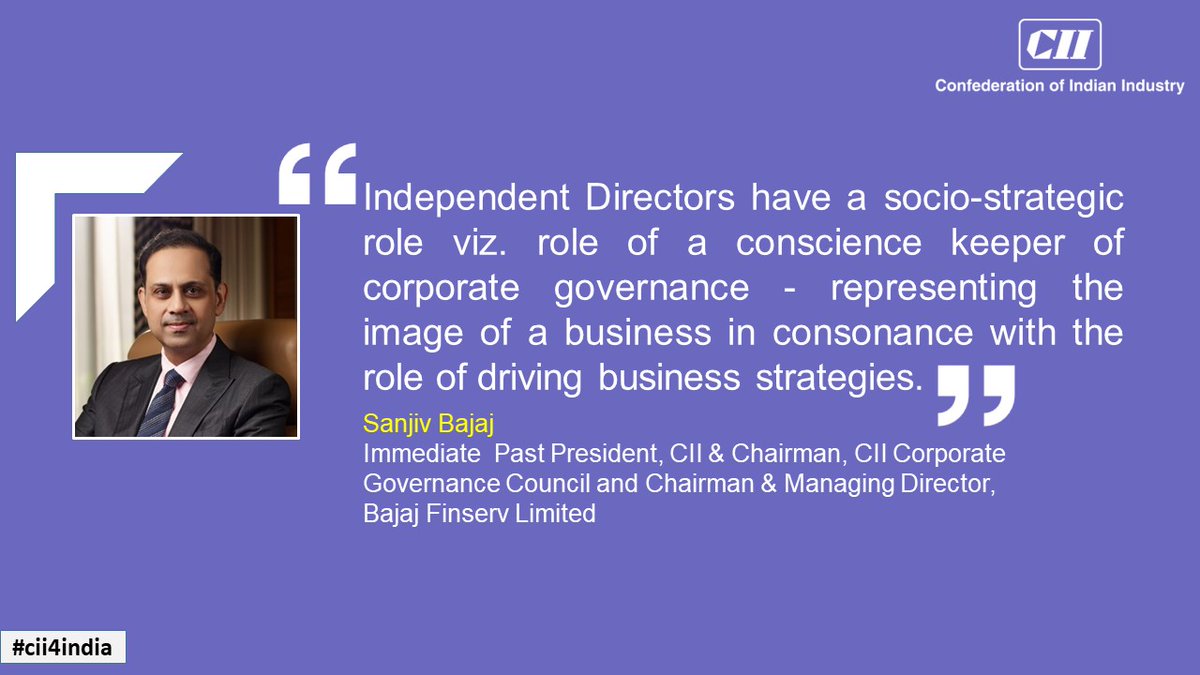 CII Guidelines on Appointment of Independent Directors and Process of Board Evaluation provide practical voluntary guidance and thoughtful perspectives for robust governance practices, comments @sanjivrbajaj, Immediate Past President, CII; Chairman, CII Corporate Governance