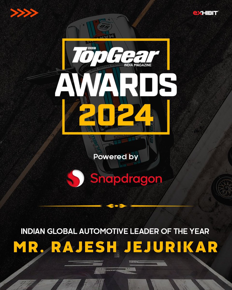 Rajesh Jejurikar, Executive Director & CEO – Auto & Farm Sectors, Mahindra & Mahindra Ltd., was awarded the prestigious 'Indian Global Automotive Leader of The Year' at the TopGear Awards 2024