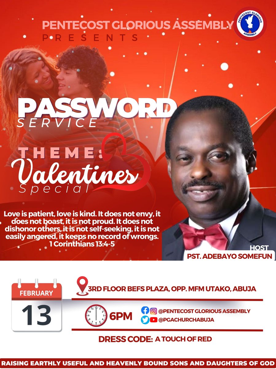 pgachurchabuja's tweet photo. For God so loved the world, that he gave his only begotten Son, that whosoever believeth in him should not perish, but have everlasting life. (John 3:16).

#yearofbountifulblessings2024
#pgachurchabuja
#pgafamily
#valentinespecial
#JesusIsLord
@Everyone
@followers https://t.co/HUsmR4Vl40