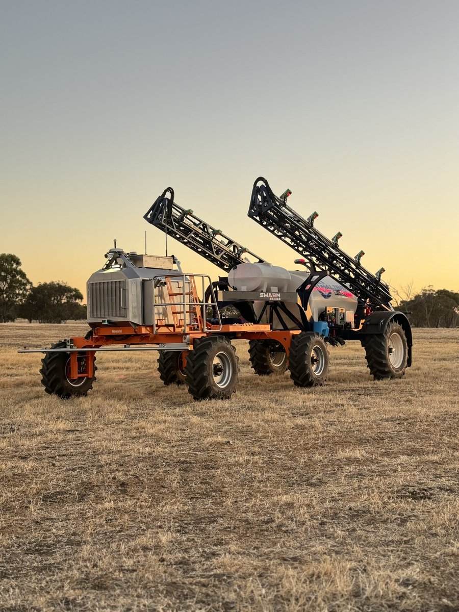 bossagriculture's tweet photo. Another set of wheels are off and running! Our Swarm Series Boomspray has arrived on farm in rural WA. Happy hunting ‘Howard’ 🌱 #CalibreSpraying #SwarmSeries @SwarmFarm @WEEDITAustralia #spotspraying #agriculture https://t.co/v9Qkl9PWHj