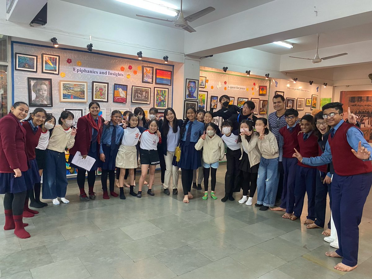 JapanAmbIndia's tweet photo. My wife joined a cultural exchange program between the @BluebellsSchool and the New Delhi Japanese School. The enthusiasm of the children ensures a bright future of 🇮🇳🇯🇵 friendship!
#PeopleToPeopleExchanges https://t.co/xQCNLTPaQ7
