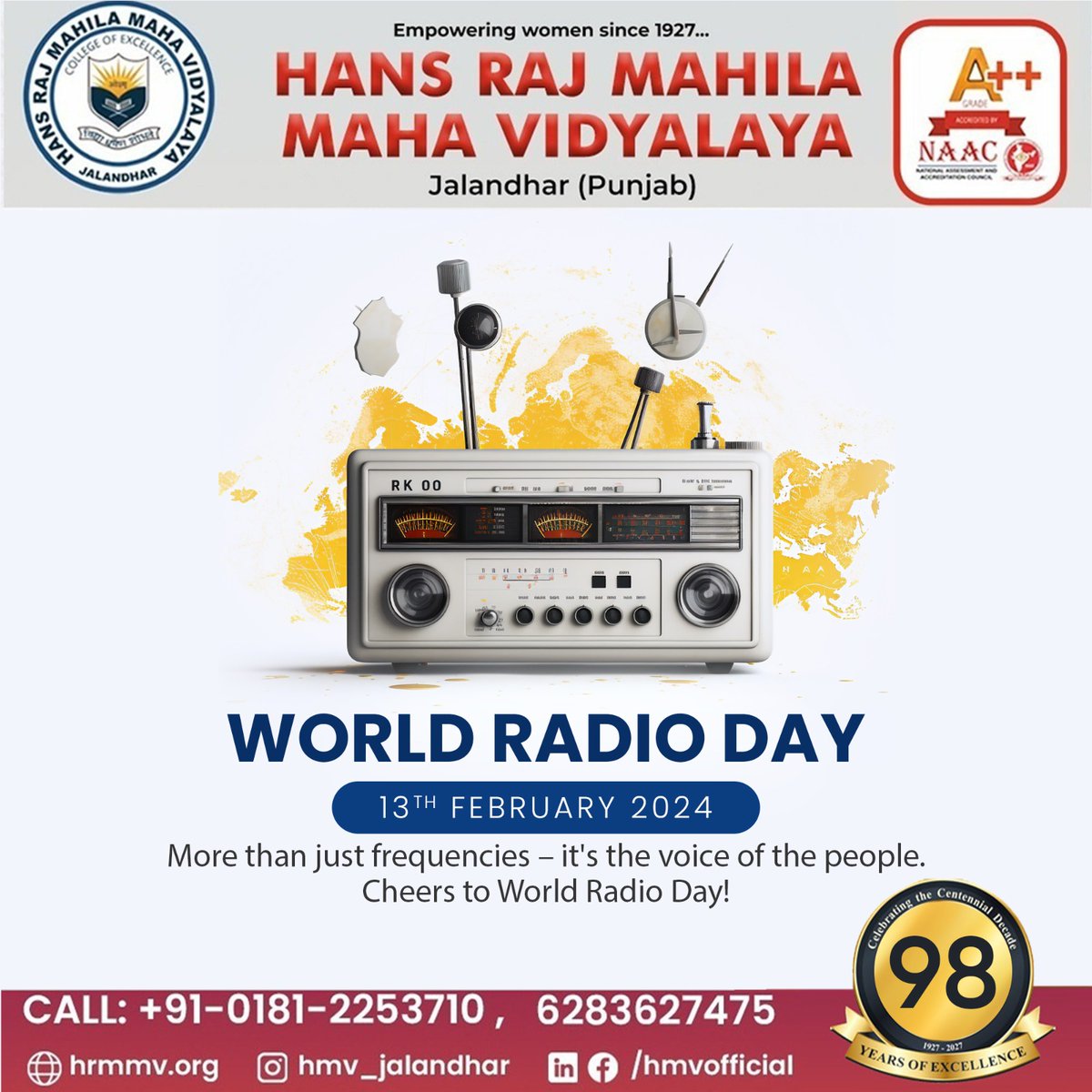 Today, we celebrate the rich tapestry of voices that grace the airwaves, filling our lives with stories, songs, and shared experiences. 📻🌟

.

.

.

#worldradioday #worldradioday2024 #radioday #radio #radiojockey #news #wirelesscommunication #music #communication #culture #hmv