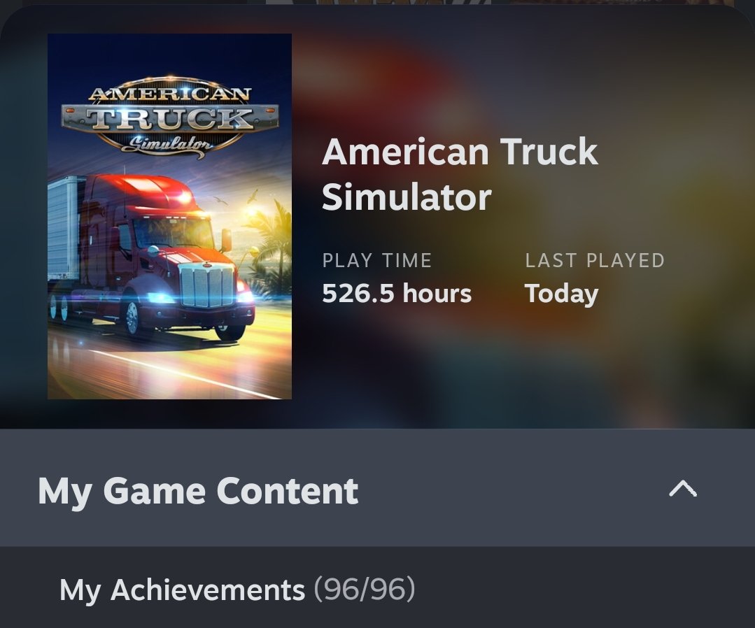 MusakManiak's tweet photo. Finally got all the steam achievements in both #ats and #ets2 very happy now! #americantrucksimulator #eurotrucksim2 #Truckers #trucking #gamerlife #virtualtrucker @SCSsoftware https://t.co/87xzuZsdk2