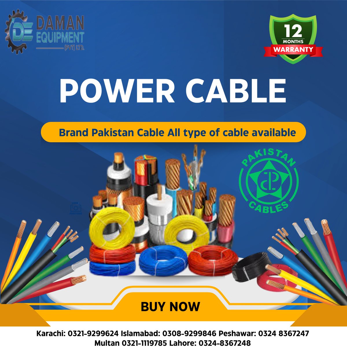Power Cable With 12 Months Warranty

#powercable #cable #pakistancable #cablemanagement #powercables #powercableenergy #powercableinpakistan #powercableinkarachi