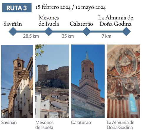 DPZaragoza's tweet photo. ⛪ Territorio Mudéjar y @DPZaragoza retoman la 3️⃣ edición de sus rutas para descubrir el mudéjar
🗓️ El 18 de febrero será la siguiente y recorrerá #Saviñán, #MesonesdeIsuela, #Calatorao y #LaAlmuniadeDoñaGodina
👉🏻 Inscríbete, ¡aún hay plazas!
ℹ️ https://t.co/vsrODw75Yp https://t.co/l7xh84oA83