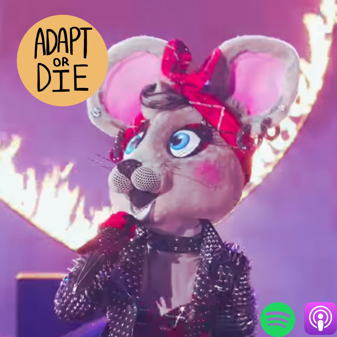 AdaptOrDie_pod's tweet photo. We'll give you three guesses as to the mysterious identity of our next adaptation...

Just kidding! Tune in now for our episode on The Masked Singer, and adapting across cultures!

🍎- https://t.co/d6TYmJybhZ 
🟢- https://t.co/oTnXENhOoa https://t.co/bqHh1g0IbB