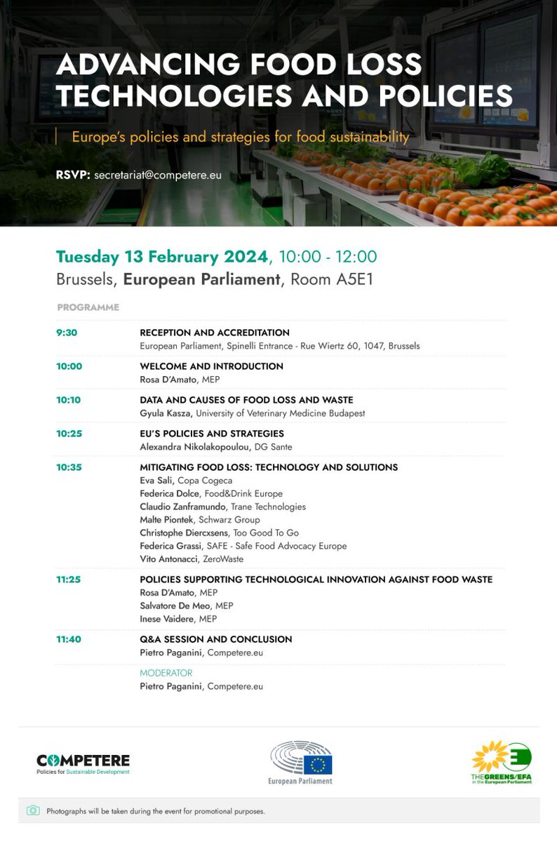 Curious about the future of our food supply chain and how we can tackle food loss? Join the livestream today, at 10:00, for a dynamic roundtable discussion hosted in the European Parliament! Livestream link: bit.ly/3OFvVVQ @comptere @tranetechnologies #thermokingeurope