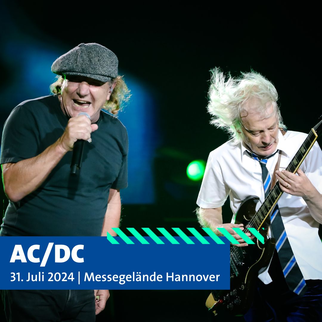 We are on the highway to hell! 🤘 @acdc kommt wieder zu uns aufs Messegelände! 🙏 Nach 2015 geben sie im Rahmen ihrer Europatournee 'POWER UP' am 31. Juli 2024 erneut ein Open-air-Konzert unter unserem Hermesturm! 📆 Tickets gibt es ab Freitag auf eventim.com 🎫