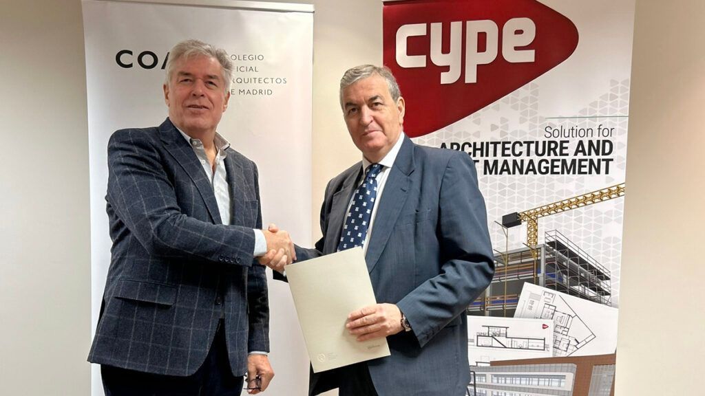 TICconstruccion's tweet photo. Cype y el Colegio Oficial de Arquitectos de Madrid - COAM han firmado un convenio de colaboración https://t.co/pFkbQhbanD  para desarrollar una herramienta con la que comprobar y verificar con antelación que los documentos presentados al colegio son correctos. https://t.co/bi4f0IdvqM