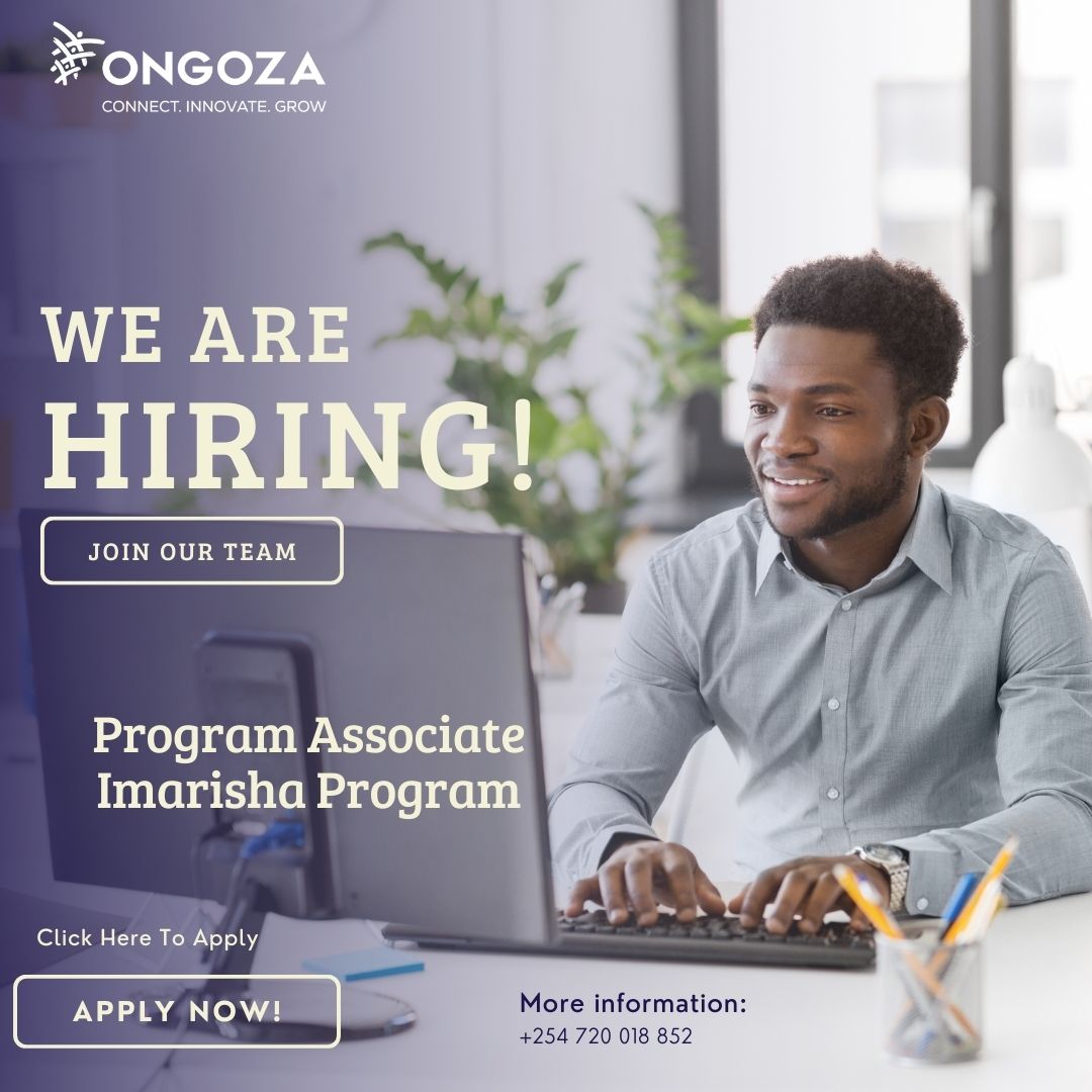 🚀 Exciting Opportunity Alert! 🌟 We're Hiring a Program Associate for the Imarisha Program in Ongoza! 🌍✨Click to apply now! zurl.co/EvP8  

🚀✨ #OngozaHiring #ProgramAssociate #EntrepreneurshipOpportunity #NairobiJobs #JoinUs #ImpactWithOngoza