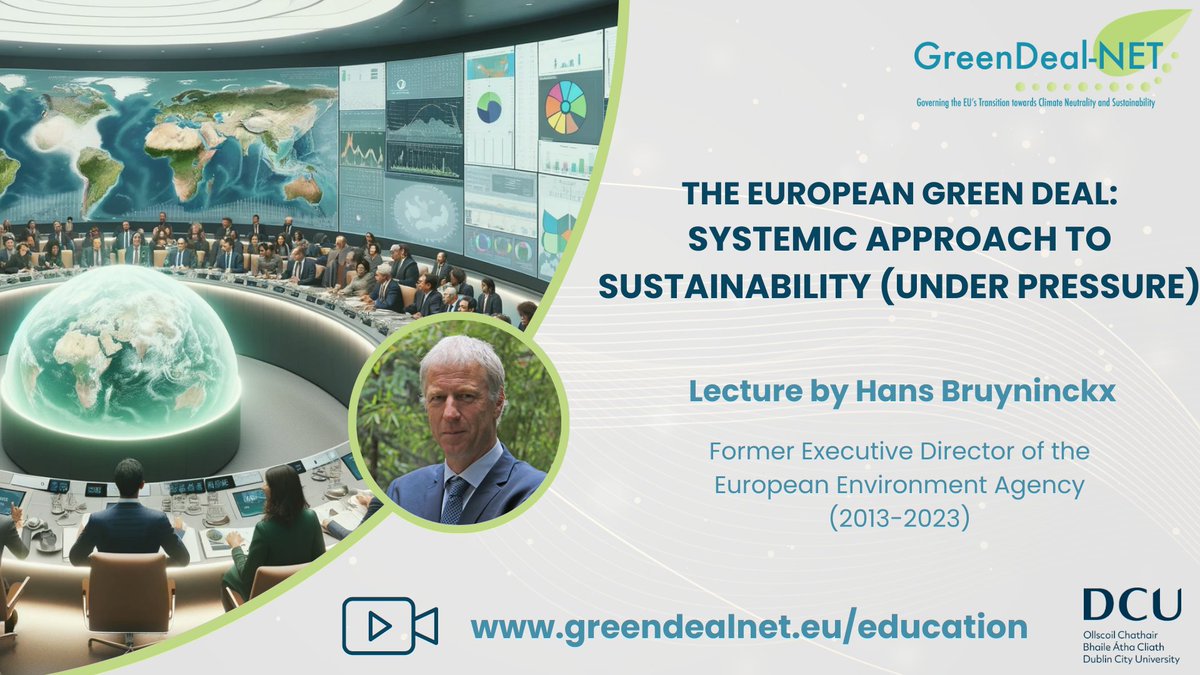 greendeal_net's tweet photo. Change by design or by disaster? 
🎥 Hans Bruyninckx's lecture recording on the #EGD is a must-watch! From his extensive experience, discover his comprehensive approach to navigating the climate crisis amidst  global economic &amp; geopolitical challenges. 
👉https://t.co/LsfPWn8zbk https://t.co/XJx70Yw9Q8