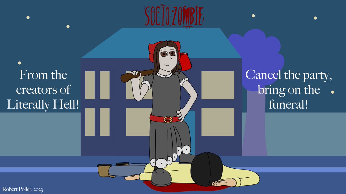 🔥 Literally Hell🔥 (@hell_literally) on Twitter photo <a href="/ArtPseu/">Pseu_Entity™ Art ●</a> Hi. Thanks for the art share. 👍
I'm Rob and I'm currently planning a crowd funding campaign for a comedy horror animated short called Socio-Zombie! 🧟♀️🧟♀️🧟♀️
literallyhell.com
Tags: <a href="/ratpolaris_/">rat polaris</a> <a href="/potatoshura/">Shura 🐙🍪🥔🐱 working on comms</a> <a href="/Ponydoingstuff/">Trickpony does stuff 🔞</a> <a href="/TheCuddleFishV1/">PoachedEggsArt | Comms open!</a> 👍👍👍 <a href="/ArtPseu/">Pseu_Entity™ Art ●</a> Hi. Thanks for the art share. 👍
I'm Rob and I'm currently planning a crowd funding campaign for a comedy horror animated short called Socio-Zombie! 🧟♀️🧟♀️🧟♀️
literallyhell.com
Tags: <a href="/ratpolaris_/">rat polaris</a> <a href="/potatoshura/">Shura 🐙🍪🥔🐱 working on comms</a> <a href="/Ponydoingstuff/">Trickpony does stuff 🔞</a> <a href="/TheCuddleFishV1/">PoachedEggsArt | Comms open!</a> 👍👍👍