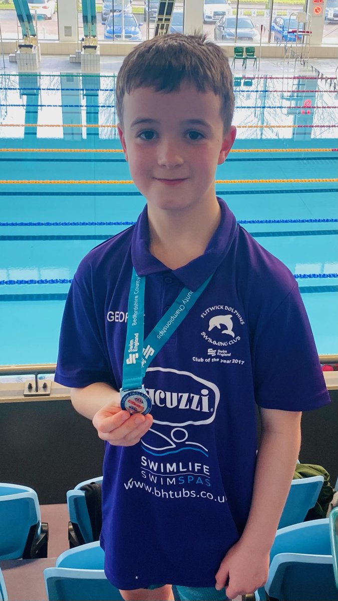 HolywellCoE's tweet photo. What brilliant news!! George swam as part of @FlitwickDolphin at the county championships over two weekends and achieved 1 bronze, 3 silver medals and is now county champion in 50m backstroke! https://t.co/p4F3L8b15m