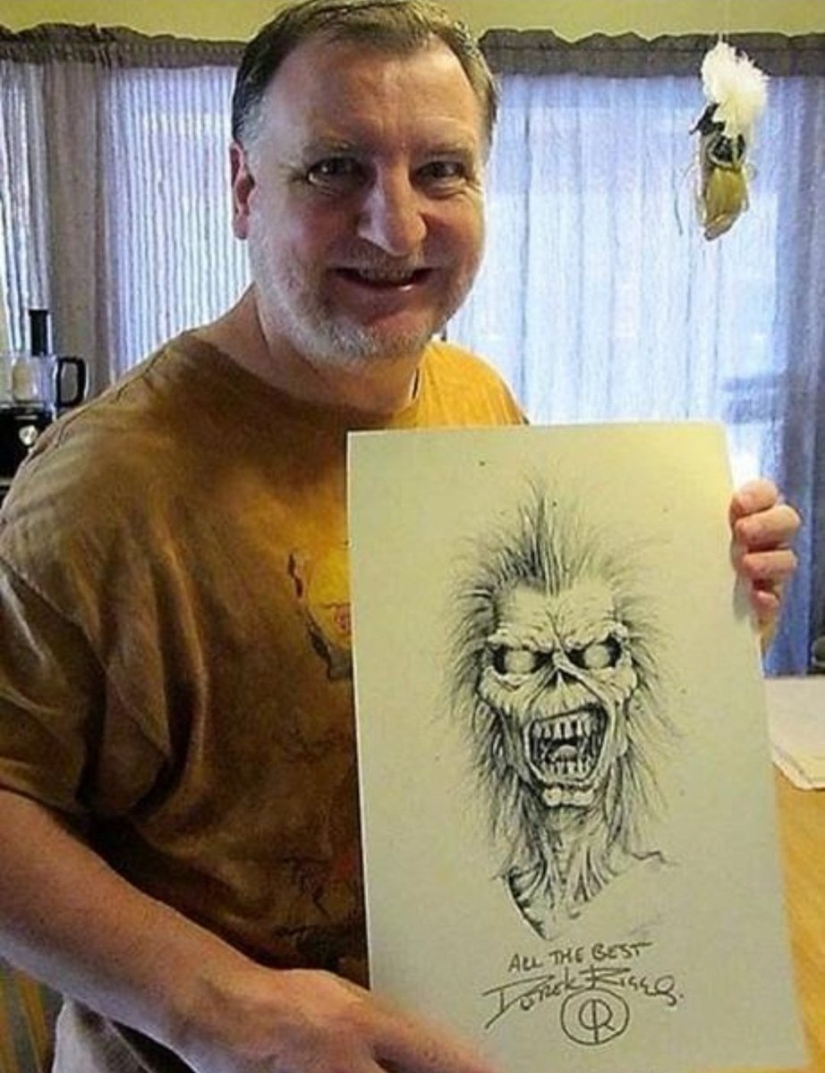 February 13, 1958. Derek Riggs is born in Portsmouth, England.  He is a British artist known for being the artistic creator of Eddie the Head (Eddie), the mascot of the heavy metal band IRON MAIDEN.
