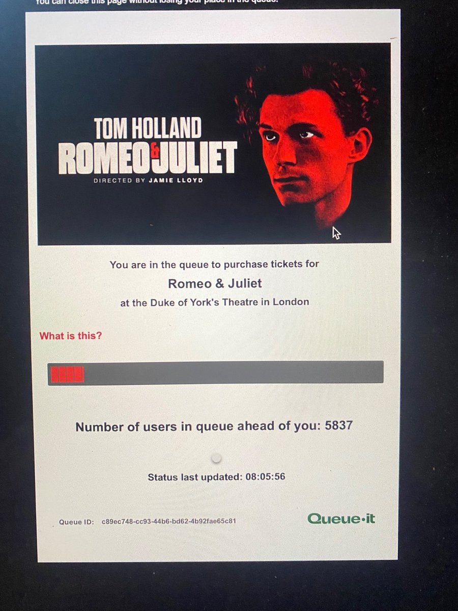 Too_grumpy's tweet image. It’s been 5 minutes so far #tomholland #romeoandjuliet