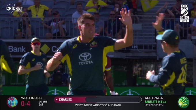 What a start! Xavier Bartlett's remarkable entrance to international cricket continues 🔥 📹 Credits: Twitter/cricketcomau
