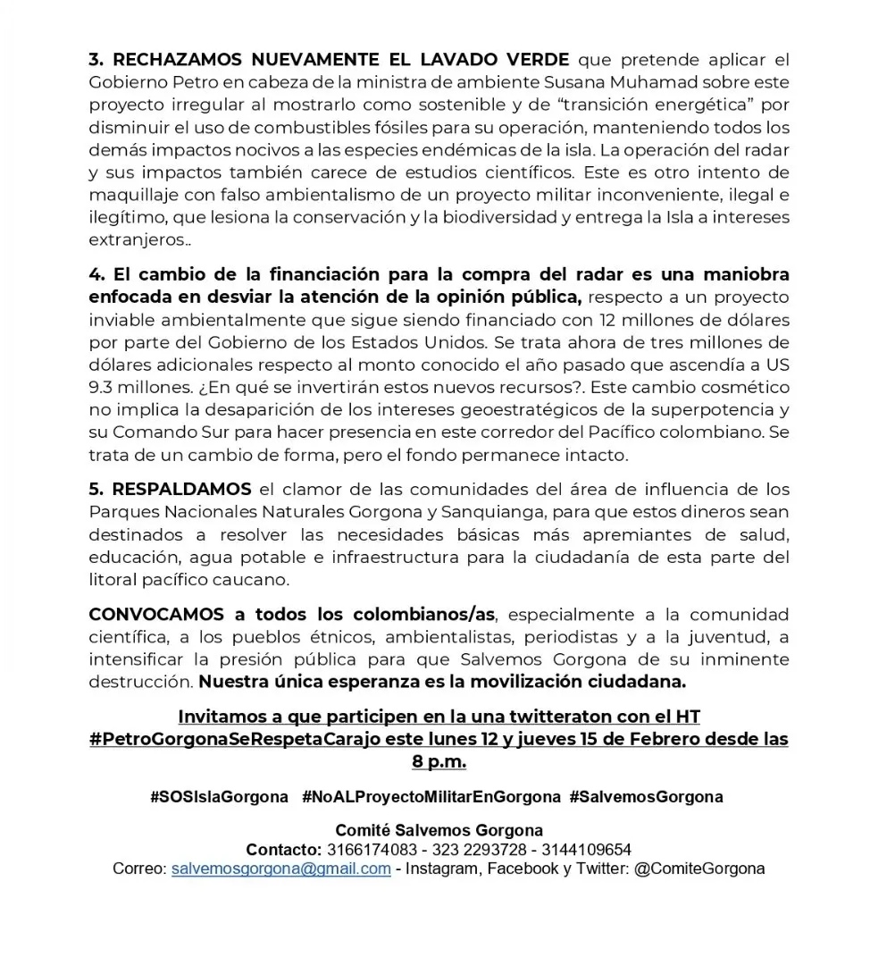 cedielmarin's tweet photo. ¿País de la belleza y potencia de la vida? Una base militar en un parque nacional natural. Falso el ambientalismo de @petrogustavo
#PetroGorgonaSeRespetaCarajo https://t.co/fwMsVZZ5mQ
