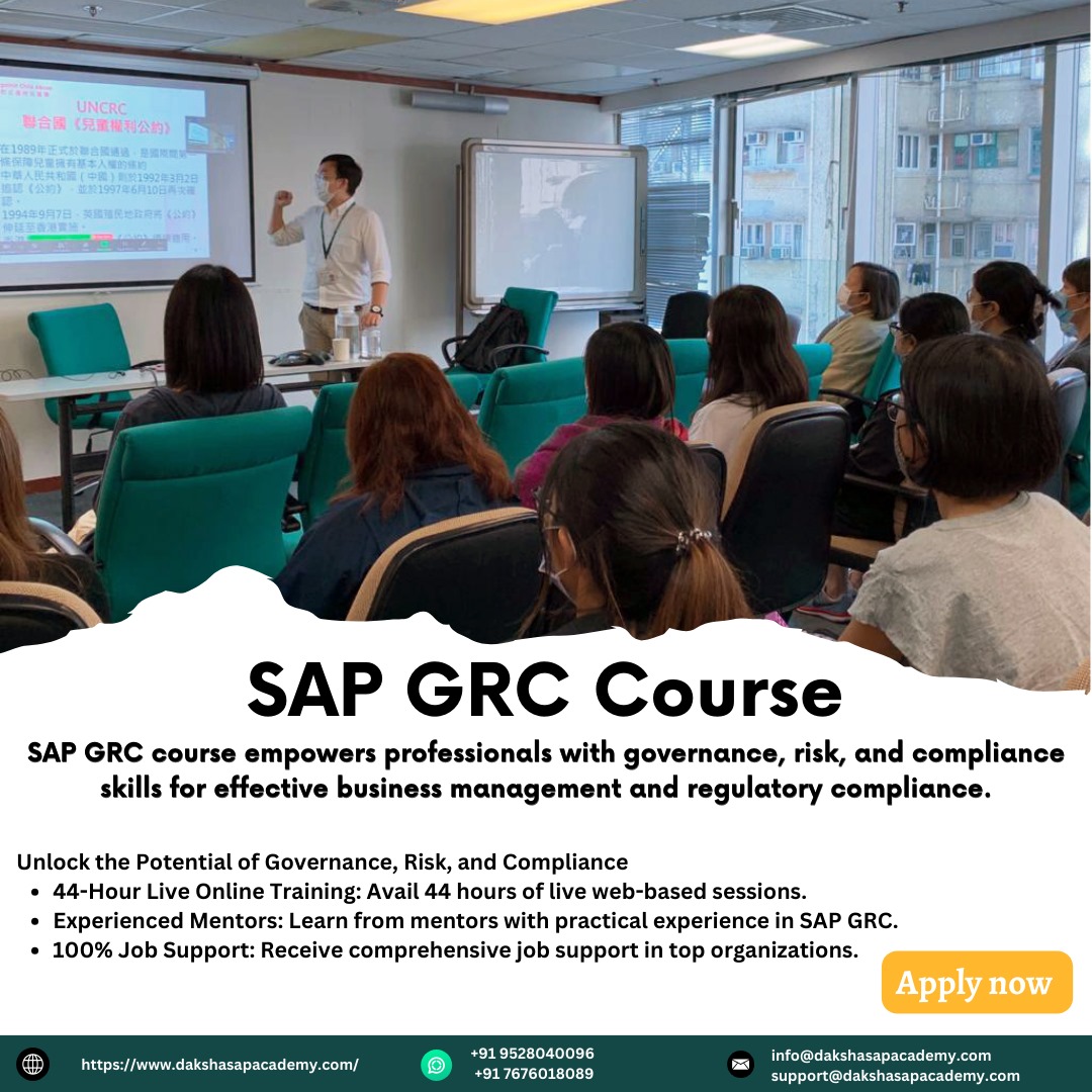 Daksha_Global's tweet image. 🌟 Exciting Opportunity Alert! 🌟 Elevate your career with our SAP GRC Course! Gain expertise in Governance, Risk, and Compliance solutions.  Join us today and stay ahead in the dynamic world of SAP! dakshasapacademy.com/sap-grc-course

#SAPGRC #CareerBoost #ProfessionalDevelopment