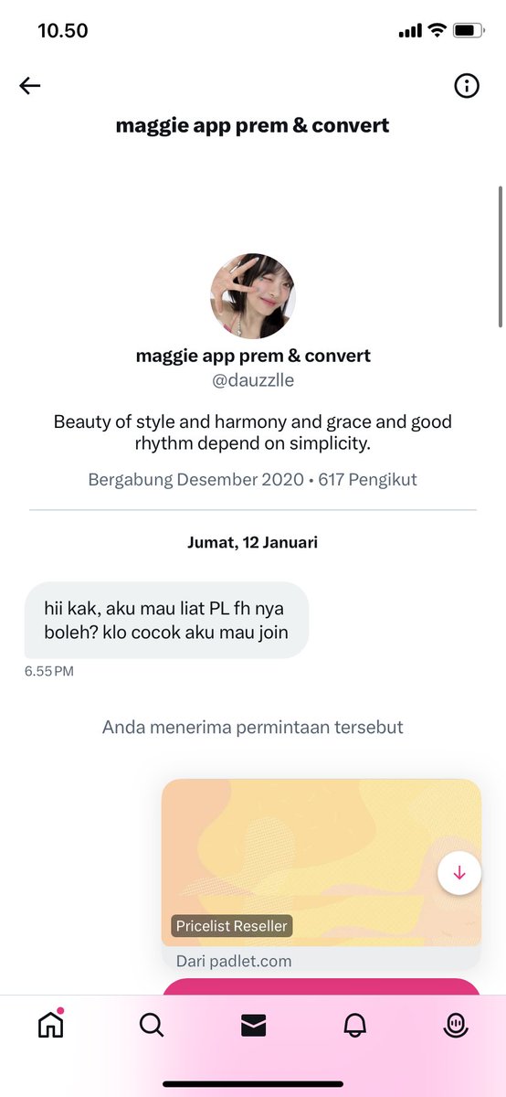 Otentuik's tweet photo. jadi tanggal 11 dan 12 januari dia sempet chat aku nanyain pl reseller. kebetulan januari aku emg open reseller dengan kuota yang lumayan banyak daripada sebelumnya. https://t.co/Avl21VUjLB