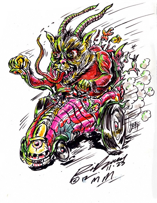 Thedocbot's tweet photo. #MondayMonster sort of day and past drawings still #ForSale 8.5x11 on slick paper. $20 plus postage to your area! Chills! #monsters #monsterart #painting #MonsterMonday #artforsale #originalart #draw #horror #HorrorCommunity #drawrick #artforsalebyartist #colorinkdrawing https://t.co/5ysqGTrYOx