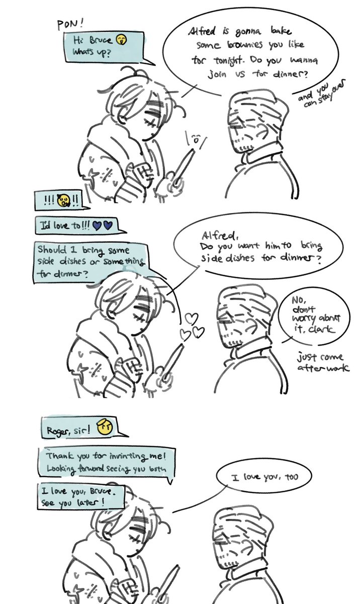 Superhearing texts 

Battinson #superbat + Alfred 