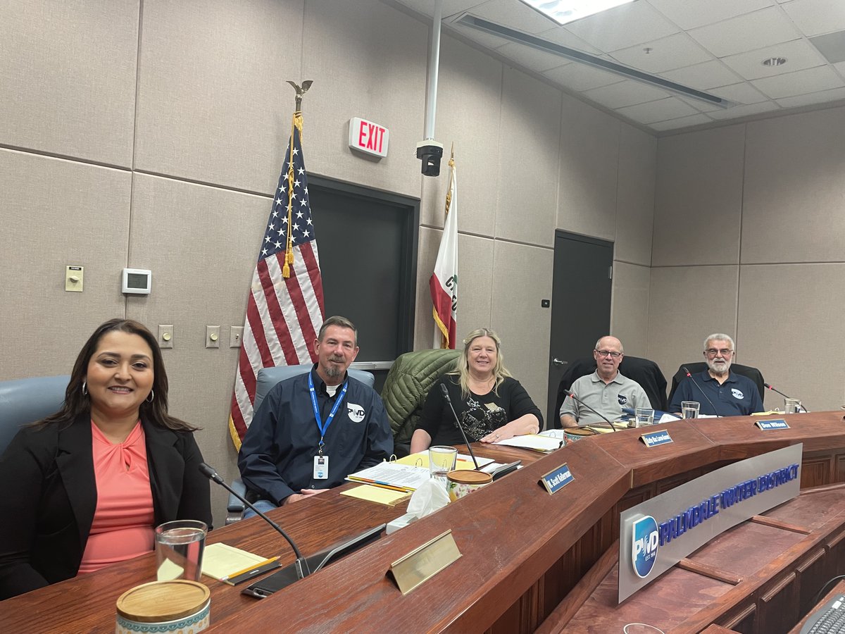 PalmdaleH2O's tweet photo. Congrats to new PWD Board Director Cynthia Sanchez! She was appointed by the Board tonight to fill the Division 3 vacancy. The Board voted unanimously for Director Sanchez, a 19-year Palmdale resident &amp; nurse at Kaiser Permanente. Welcome to PWD, Director Sanchez! #PWD https://t.co/hyaz2VL6Cs