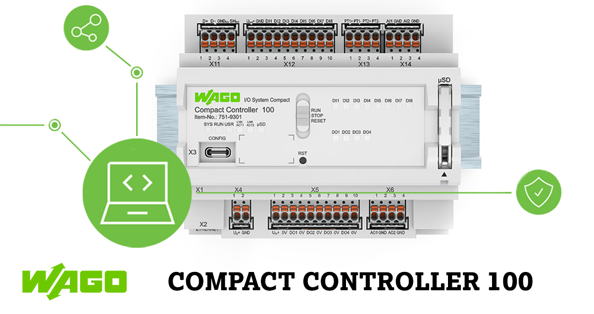 WAGOSingapore's tweet photo. #WAGO #CompactController 100 with real-time #Linux® operating system offers a solution that operators can use to quickly &amp; easily optimize their productivity. It provides data for analyses that can be subsequently used for optimization. https://t.co/YWF3svTYED
#Controller #CC100 https://t.co/vmnK7Zpm75