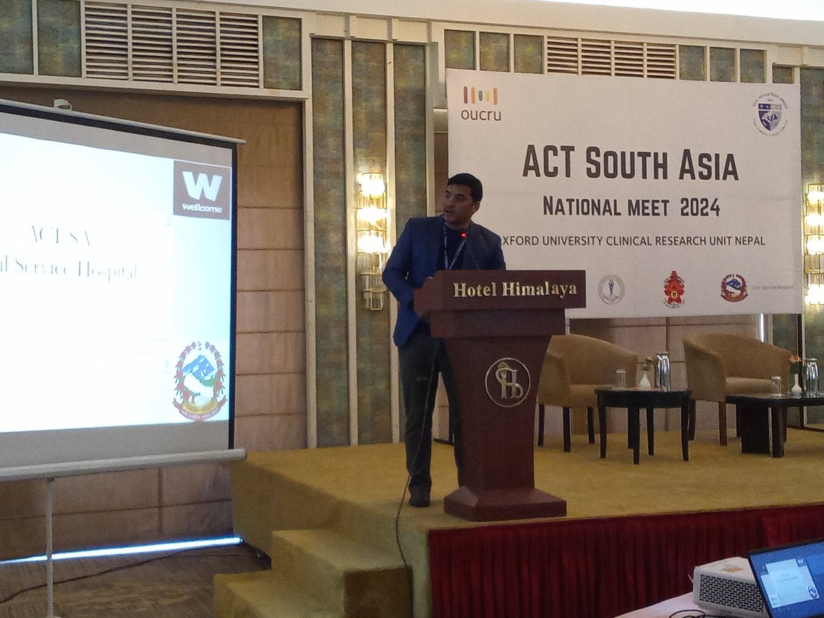 SWORNIMGYAWALI's tweet photo. Dr.Devendra S. Thagunna, OUCRU NP, Giving site update for Civil Service Hospital, Kathmandu. #ACTSouthAsia2024 https://t.co/ZxFqUIKrWd
