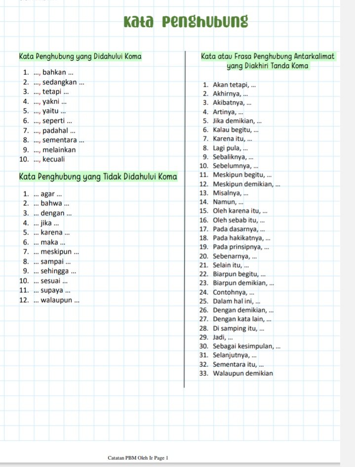 yayairm's tweet image. 📝 KATA PENGHUBUNG 📝