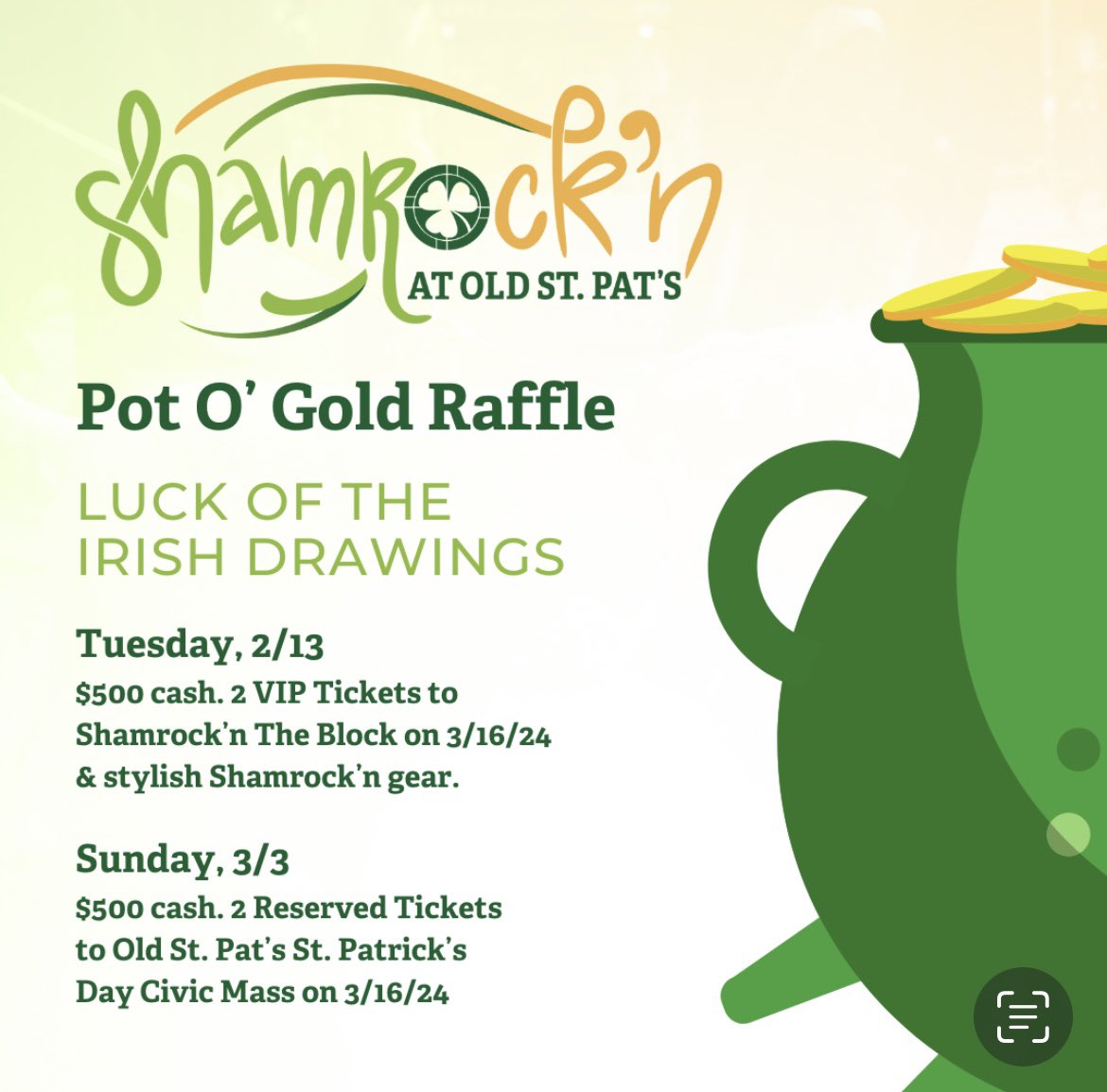 SHAMROCKN_OSP's tweet image. Get you ticket NOW! ☘️ Don’t miss out oldstpatricks.ticketspice.com/shamrockn- 💰 #luckoftheirish #potogold #shamrockn @oldstpats