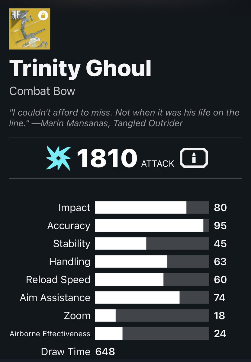 rubypearlmoon's tweet photo. @DestinyTheGame I have no reasonable explanation why this specific trinity ive been using since foresaken. But that 42k kill tracker is pretty snazzy https://t.co/ow7tds6OwA