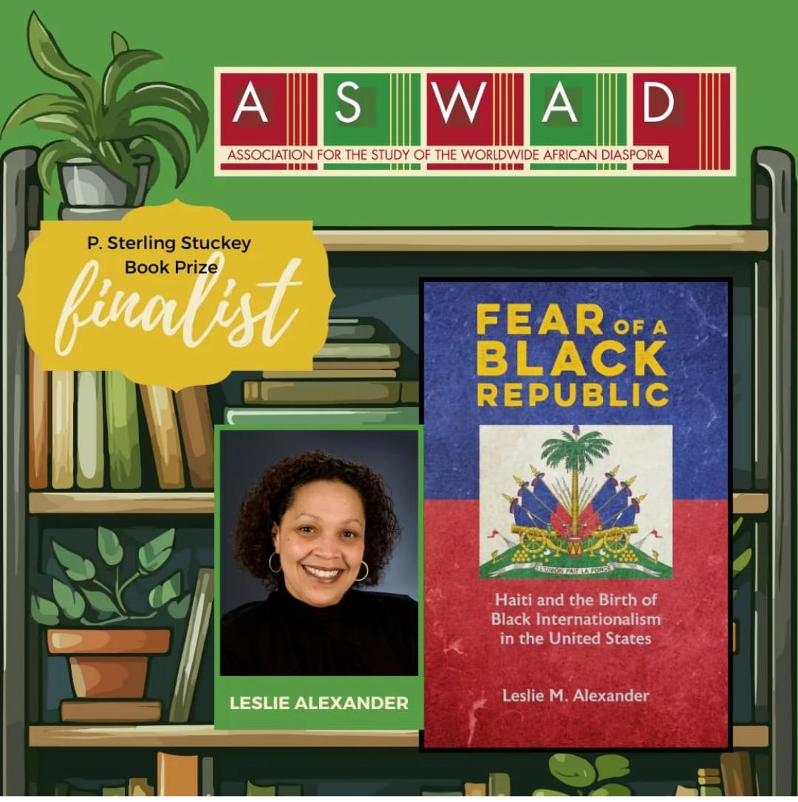 Wow… this one makes my heart sing like nothing else. ⁦⁦@aswadiaspora⁩ is the academic love of my life and Sterling Stuckey influenced my thinking in such profound ways. To be a finalist for this book award is everything 🥲 ⁦@IllinoisPress⁩ ⁦@RUHistoryDept⁩