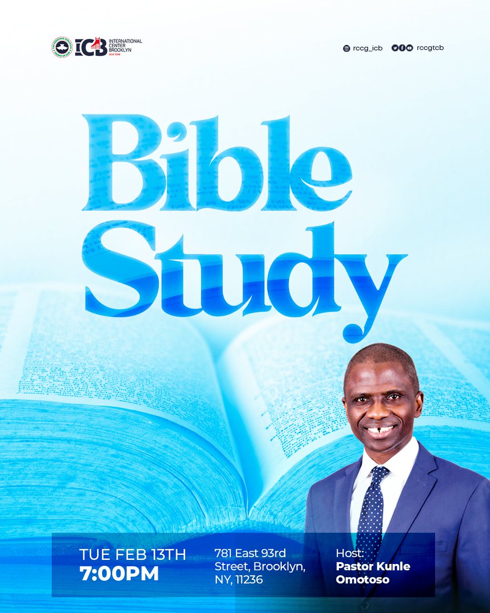 RccgIcb's tweet image. Yet again, our hearts are ready to receive fresh revelation of God's Word.

Join us every Tuesday for Bible Study. 

Time is 7pm.

Service holds online and on site.

Tell someone to tell another. 

#invite #serviceinvite #rccgworldwide #rccgbrooklyn #church #bible #biblestudy