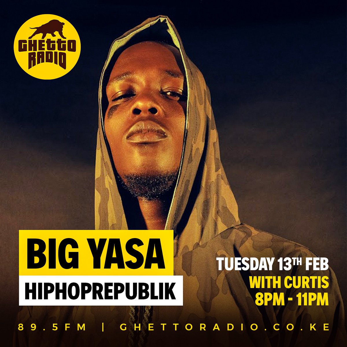 Alafu leo jioni tuko na <a href="/big_yasa/">Big Yasa</a> aki drop bars ndani ya #HipHopRepublik with <a href="/Curtiswakijeey/">Mohamed Kariuki</a> 
#Brekko